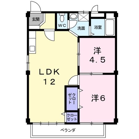 あらきコーポＢの物件間取画像